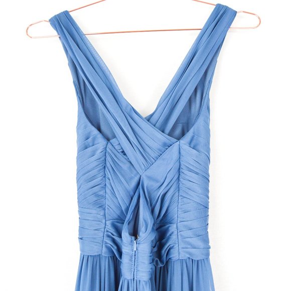 David's Bridal Steel Blue Size 2 Formal Dress - Picture 9 of 15